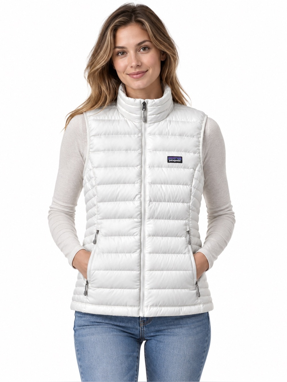 Patagonia White Women's Down Sweater Vest Size Small